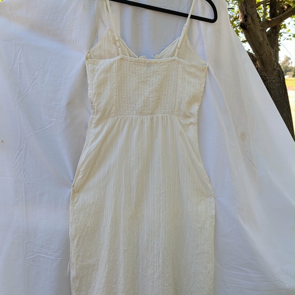 Vintage Light Cream Lace-Detail Spaghetti Strap Dress - Picture 2 of 5